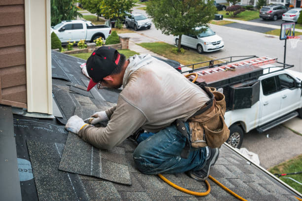 Professional Flat Roof Repair technician working in Hillsdale, IN